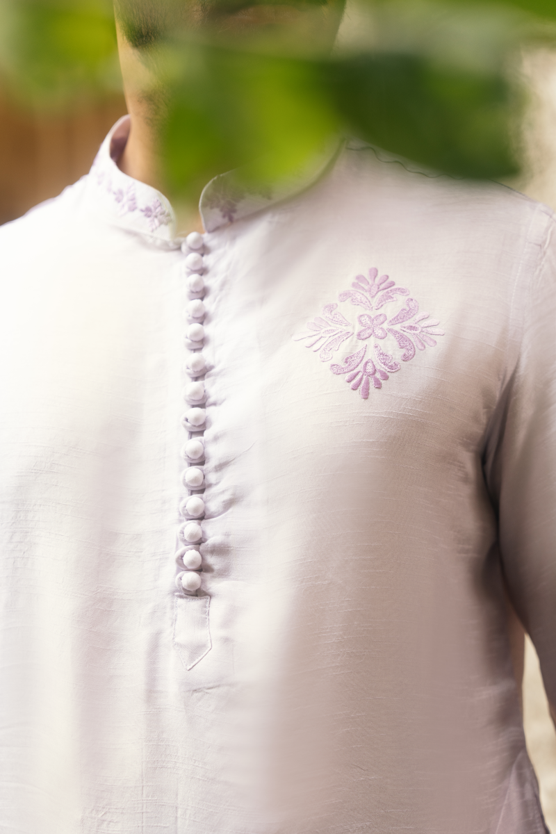 Men's premium lavender kurta set ethnic festive India