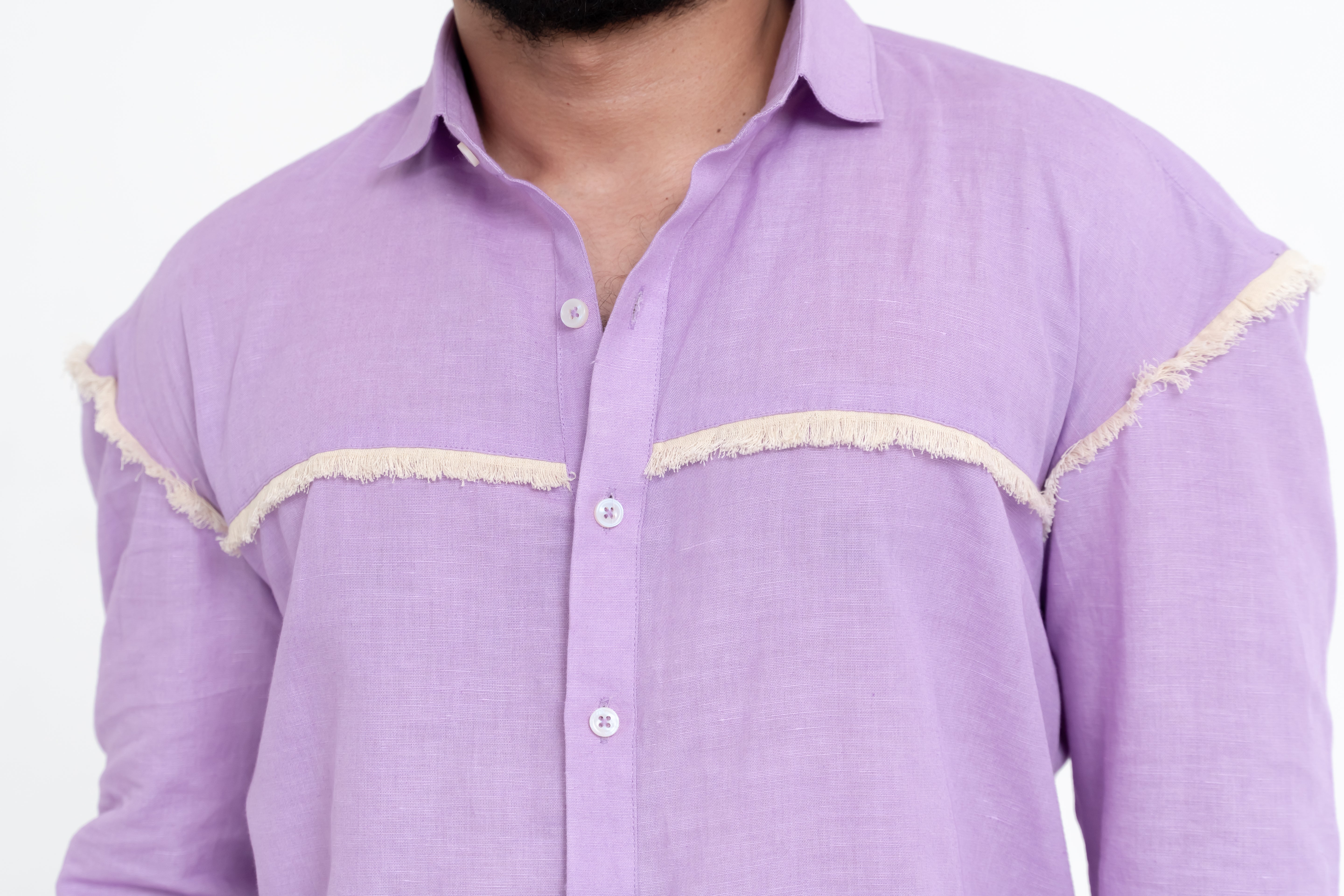 Cotton linen stripe shirt men modern everyday wear