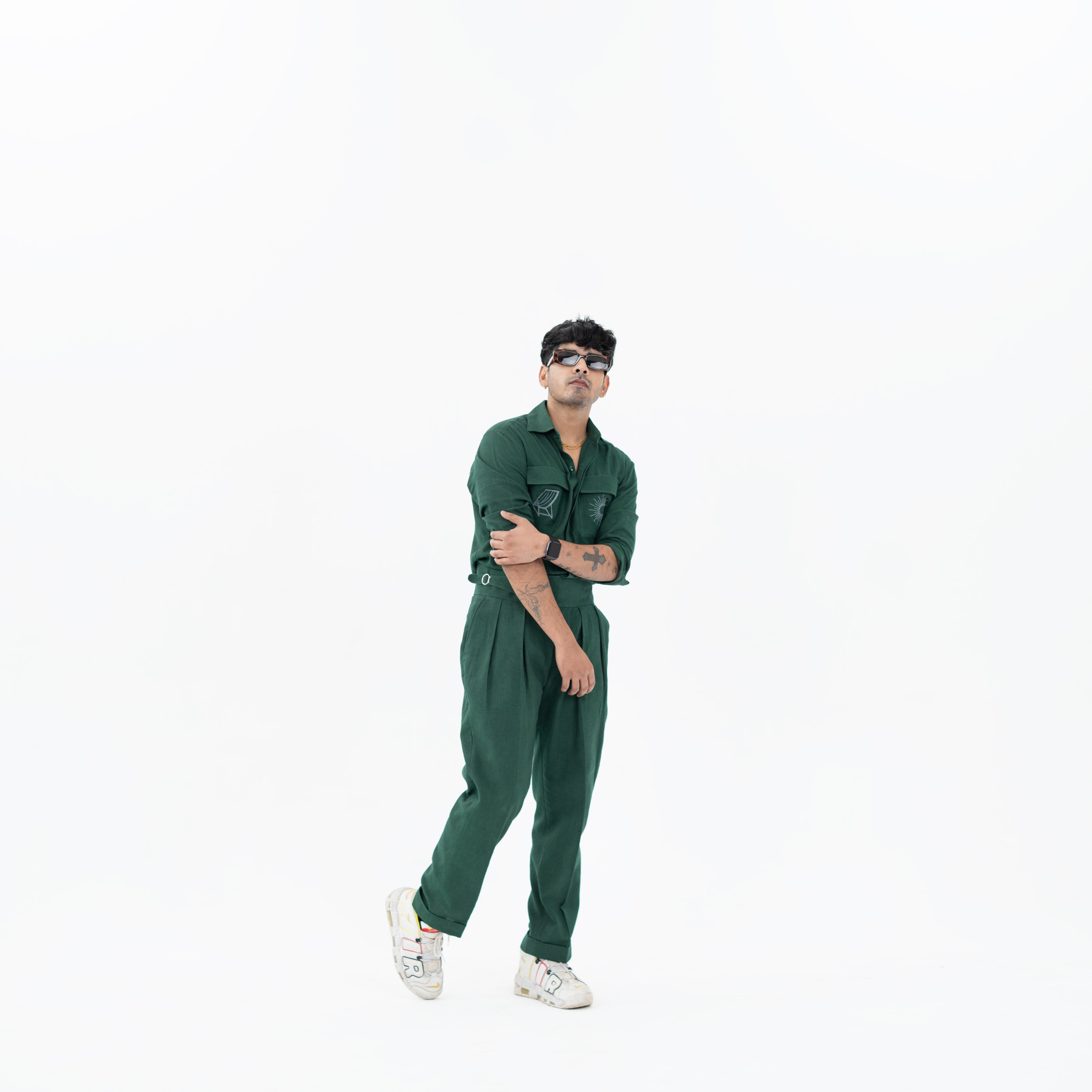 Men's cotton linen embroidered shirt ethnic casual wear