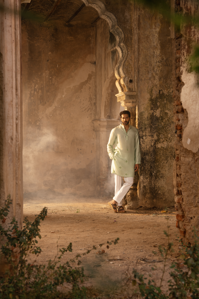 Śora – Mist Green Kurta Set